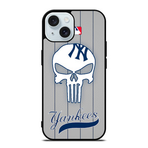 NEW YORK YANKEES THE PUNISHER MLB iPhone 15 Case Cover NEW YORK YANKEES THE PUNISHER MLB iPhone 15 Case Cover