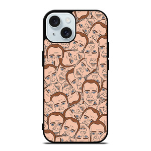 NICOLAS CAGE CARTOON COLLAGE iPhone 15 Case Cover NICOLAS CAGE CARTOON COLLAGE iPhone 15 Case Cover