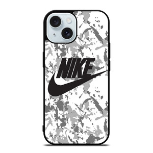 NIKE CAMO LOGO iPhone 15 Case Cover