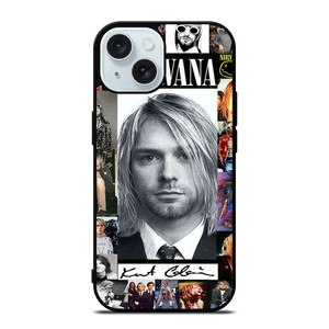 NIRVANA KURT COBAIN iPhone 15 Case Cover NIRVANA KURT COBAIN iPhone 15 Case Cover