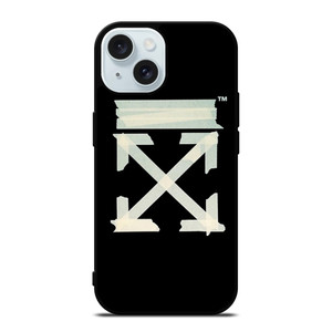 OFF WHITE TAPE LOGO iPhone 15 Case Cover