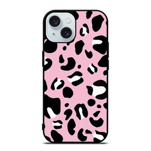 PINK LEOPARD PATTERN iPhone 15 Case Cover PINK LEOPARD PATTERN iPhone 15 Case Cover