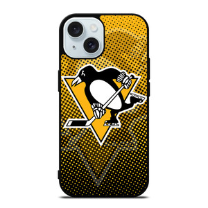 PITTSBURGH PENGUINS NHL HALFTONE iPhone 15 Case Cover PITTSBURGH PENGUINS NHL HALFTONE iPhone 15 Case Cover