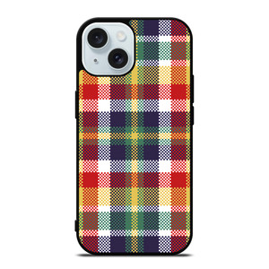 PIXELIZED TARTAN PATTERN iPhone 15 Case Cover