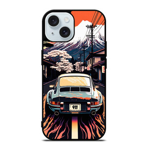 PORSCHE CAR 911 RACING CAR PAINTING iPhone 15 Case Cover PORSCHE CAR 911 RACING CAR PAINTING iPhone 15 Case Cover