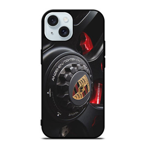 PORSCHE CAR LOGO WHEEL ICON iPhone 15 Case Cover