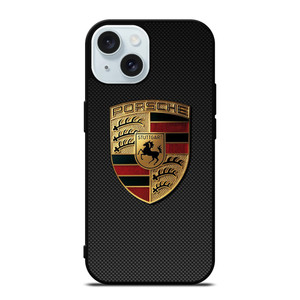 PORSCHE LOGO CARBON iPhone 15 Case Cover