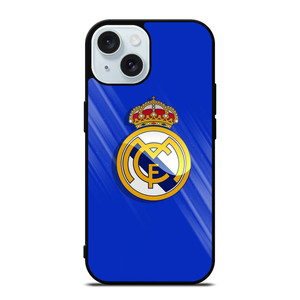 REAL MADRID LOGO BLUE iPhone 15 Case Cover REAL MADRID LOGO BLUE iPhone 15 Case Cover