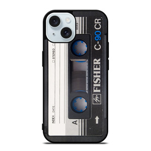 RETRO CASSETTE TAPE C-90 CR iPhone 15 Case Cover RETRO CASSETTE TAPE C-90 CR iPhone 15 Case Cover
