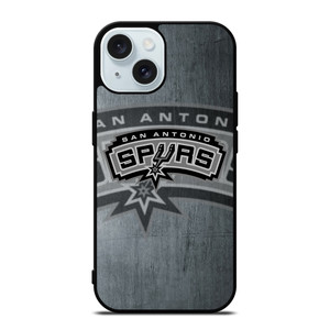 SAN ANTONIO SPURS METAL LOGO iPhone 15 Case Cover