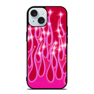 SNINY PINK FLAMES iPhone 15 Case Cover SNINY PINK FLAMES iPhone 15 Case Cover