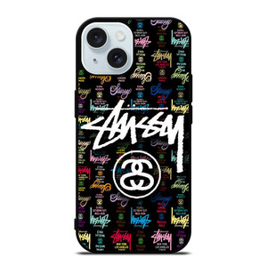STUSSY COLLAGE LOGO iPhone 15 Case Cover STUSSY COLLAGE LOGO iPhone 15 Case Cover