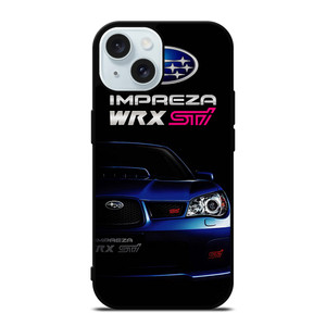 SUBARU IMPREZA WRX STI BLUE CAR iPhone 15 Case Cover