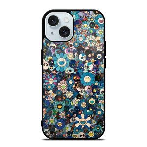 TAKASHI MURAKAMI FLOWERS SKULL iPhone 15 Case Cover