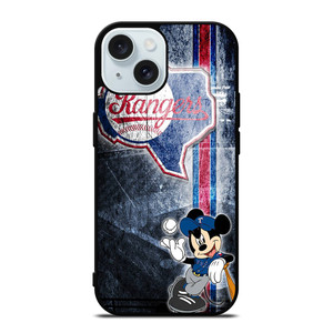TEXAS RANGERS MICKEY MOUSE BASEBALL CLUB iPhone 15 Case Cover TEXAS RANGERS MICKEY MOUSE BASEBALL CLUB iPhone 15 Case Cover