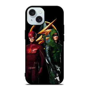 THE FLASH VS GREEN ARROW DC iPhone 15 Case Cover THE FLASH VS GREEN ARROW DC iPhone 15 Case Cover