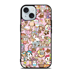 TOKIDOKI DONUTELLA COLLAGE iPhone 15 Case Cover TOKIDOKI DONUTELLA COLLAGE iPhone 15 Case Cover