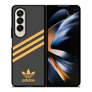 ADIDAS ORIGINALS STRIPES BLACK ORANGE Samsung Galaxy Z Fold 4 Case Cover ADIDAS ORIGINALS STRIPES BLACK ORANGE Samsung Galaxy Z Fold 4 Case Cover