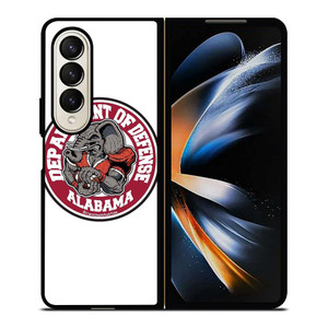 ALABAMA CRIMSON TIDE BAMA LOGO DEFENCE DEPARTMENT Samsung Galaxy Z Fold 4 Case Cover
