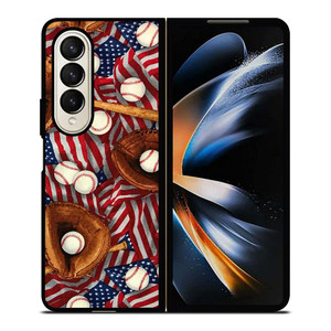 AMERICAN BASEBALL ABSTRACT Samsung Galaxy Z Fold 4 Case Cover