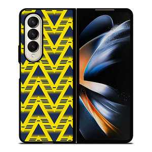 ARSENAL YELLOW RETRO PATTERN Samsung Galaxy Z Fold 4 Case Cover ARSENAL YELLOW RETRO PATTERN Samsung Galaxy Z Fold 4 Case Cover