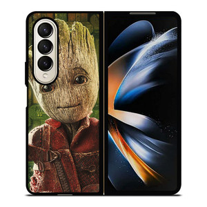 BABY GROOT CUTE Samsung Galaxy Z Fold 4 Case Cover BABY GROOT CUTE Samsung Galaxy Z Fold 4 Case Cover
