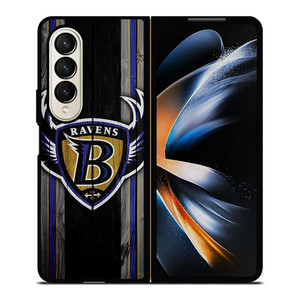 BALTIMORE RAVENS WOODEN LOGO Samsung Galaxy Z Fold 4 Case Cover