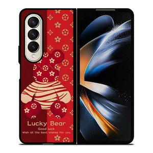 BEAR BRICK KAWS LUCKY RED Samsung Galaxy Z Fold 4 Case Cover BEAR BRICK KAWS LUCKY RED Samsung Galaxy Z Fold 4 Case Cover