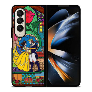BEAUTY AND THE BEAST SETENED GLASS Samsung Galaxy Z Fold 4 Case Cover