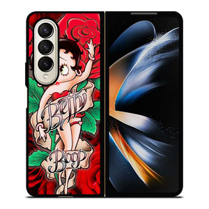 BETTY BOOP FLORAL Samsung Galaxy Z Fold 4 Case Cover