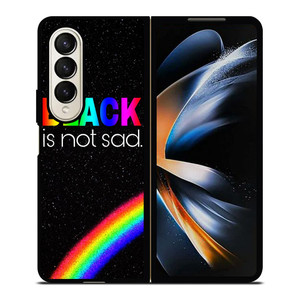BLACK IS NOT SAD QOUTE Samsung Galaxy Z Fold 4 Case Cover