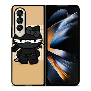 BLACK NINJA HELLO KITTY NINJA Samsung Galaxy Z Fold 4 Case Cover BLACK NINJA HELLO KITTY NINJA Samsung Galaxy Z Fold 4 Case Cover