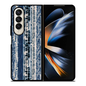 BLUE STRETCHED CHIFFON FABRIC Samsung Galaxy Z Fold 4 Case Cover BLUE STRETCHED CHIFFON FABRIC Samsung Galaxy Z Fold 4 Case Cover