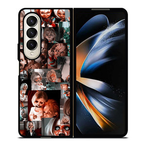 BRIDE OF CHUCKY COLLAGE Samsung Galaxy Z Fold 4 Case Cover BRIDE OF CHUCKY COLLAGE Samsung Galaxy Z Fold 4 Case Cover