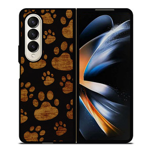 CAT FOOTPRINTS PATTERN Samsung Galaxy Z Fold 4 Case Cover