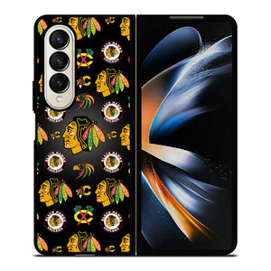 CHICAGO BLACKHAWKS COLLAGE LOGO Samsung Galaxy Z Fold 4 Case Cover
