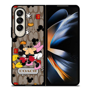 COACH MICKEY MINNIE MOUSE KISS Samsung Galaxy Z Fold 4 Case Cover
