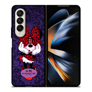 COACH MINNIE MOUSE PURPLE Samsung Galaxy Z Fold 4 Case Cover