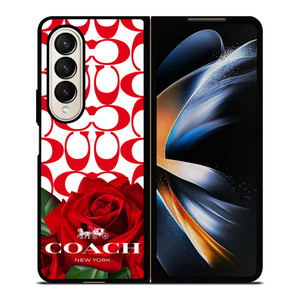 COACH NEW YORK FLOWER 4 Samsung Galaxy Z Fold 4 Case Cover