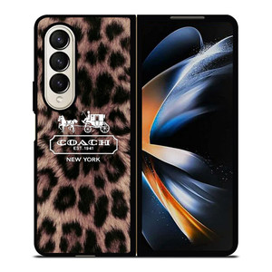 COACH NEW YORK LEOPARD Samsung Galaxy Z Fold 4 Case Cover