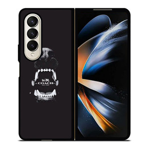 COACH NEW YORK LOGO DOG Samsung Galaxy Z Fold 4 Case Cover