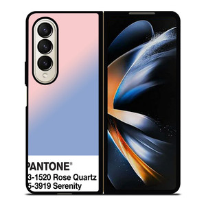 COLOR PANTONE ROSE QUARTZ AND SERENITY Samsung Galaxy Z Fold 4 Case Cover