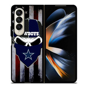 DALLAS COWBOYS SKULL USA FLAG Samsung Galaxy Z Fold 4 Case Cover