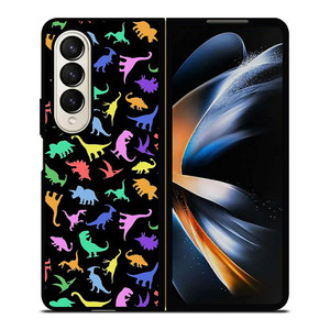 DINOSAUR COLORFUL PATTERN Samsung Galaxy Z Fold 4 Case Cover DINOSAUR COLORFUL PATTERN Samsung Galaxy Z Fold 4 Case Cover