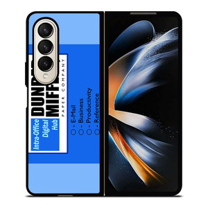 DUNDER MIFFLIN INTRA OFFICE DIGITAL HUB LOGO Samsung Galaxy Z Fold 4 Case Cover DUNDER MIFFLIN INTRA OFFICE DIGITAL HUB LOGO Samsung Galaxy Z Fold 4 Case Cover