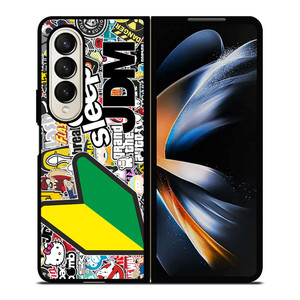 EAT SLEEP JDM STICKER BOMB Samsung Galaxy Z Fold 4 Case Cover