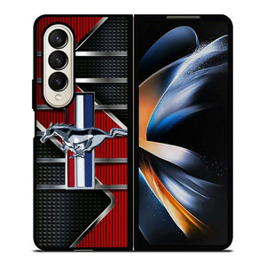 FORD MUSTANG METAL LOGO Samsung Galaxy Z Fold 4 Case Cover FORD MUSTANG METAL LOGO Samsung Galaxy Z Fold 4 Case Cover