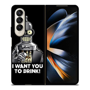 FUTURAMA BENDER QUOTE Samsung Galaxy Z Fold 4 Case Cover