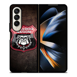 GEORGIA BULLDOGS RUSTY BADGE Samsung Galaxy Z Fold 4 Case Cover