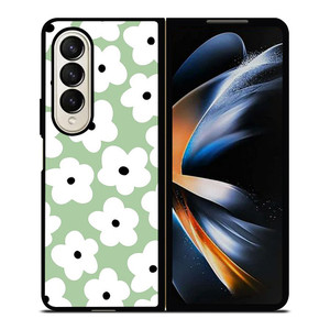 GREEN RETRO FLORAL PATTERN Samsung Galaxy Z Fold 4 Case Cover GREEN RETRO FLORAL PATTERN Samsung Galaxy Z Fold 4 Case Cover